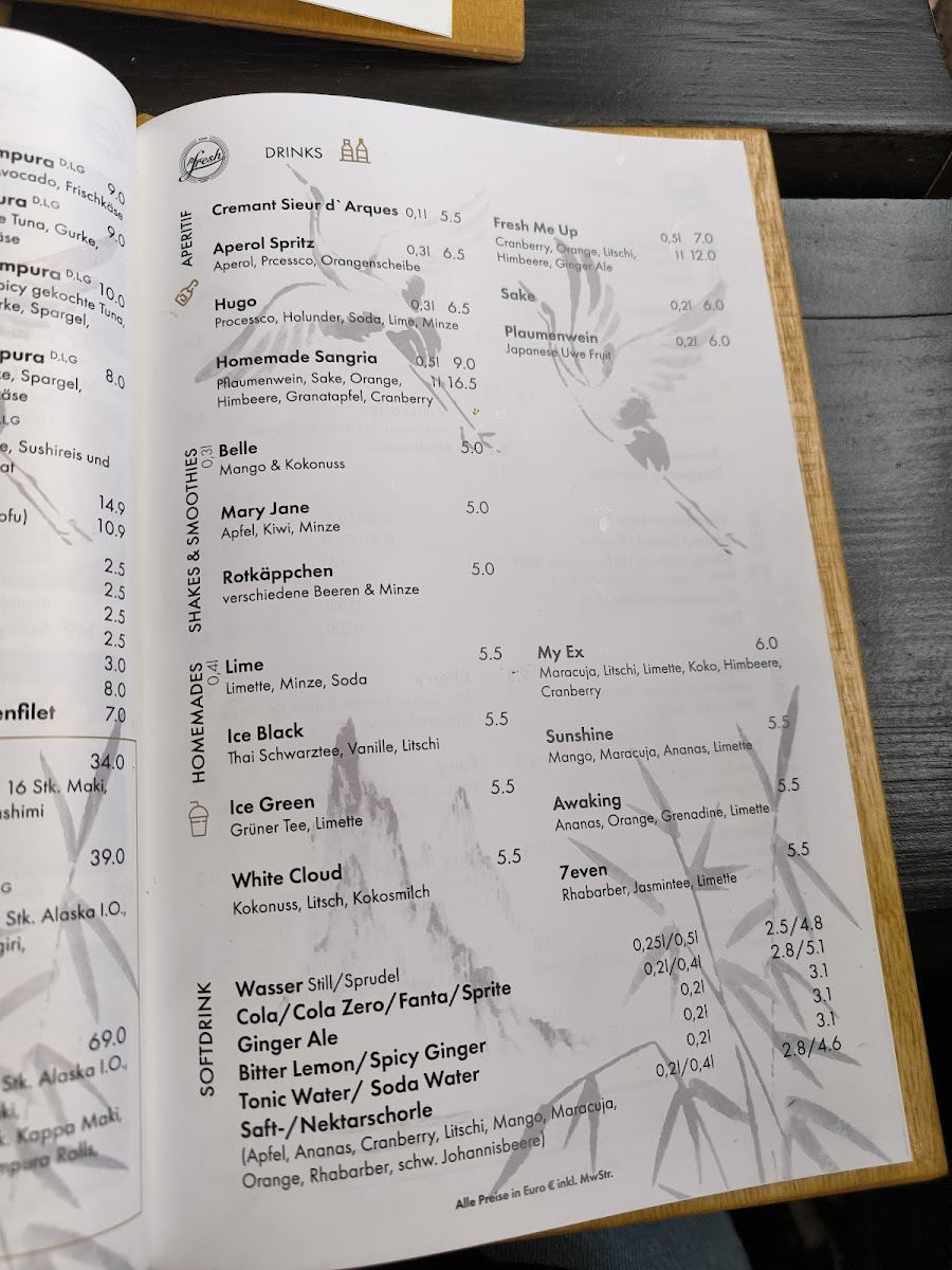 Menu P-Fresh-9