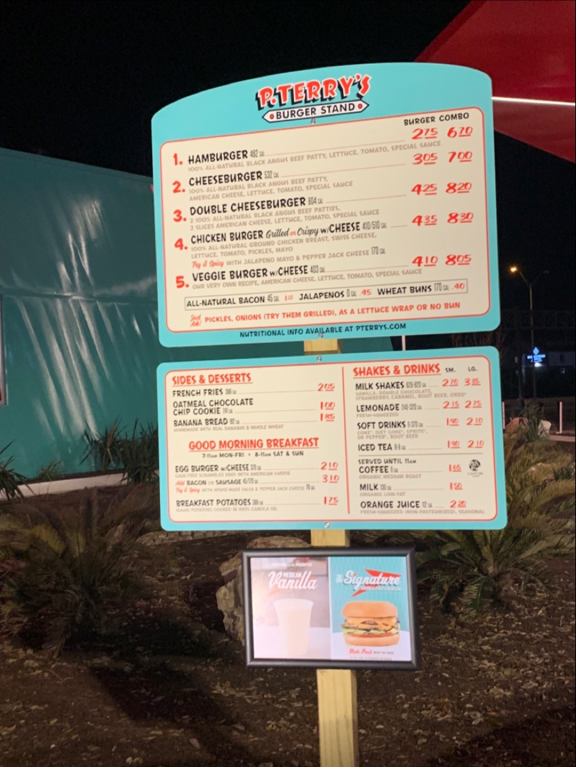 Menu P. Terry's Burger Stand-4