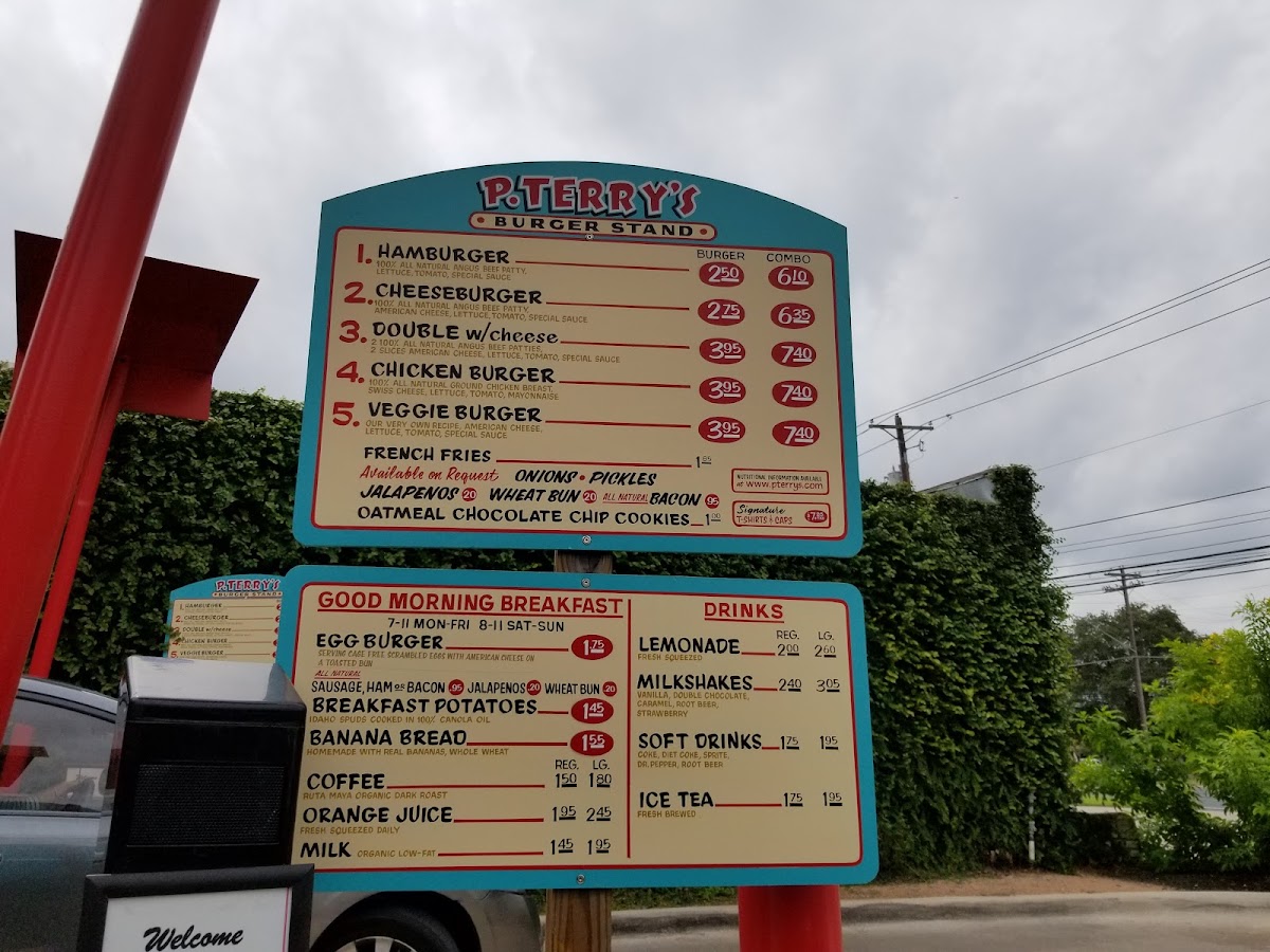 Menu P. Terry's Burger Stand-6