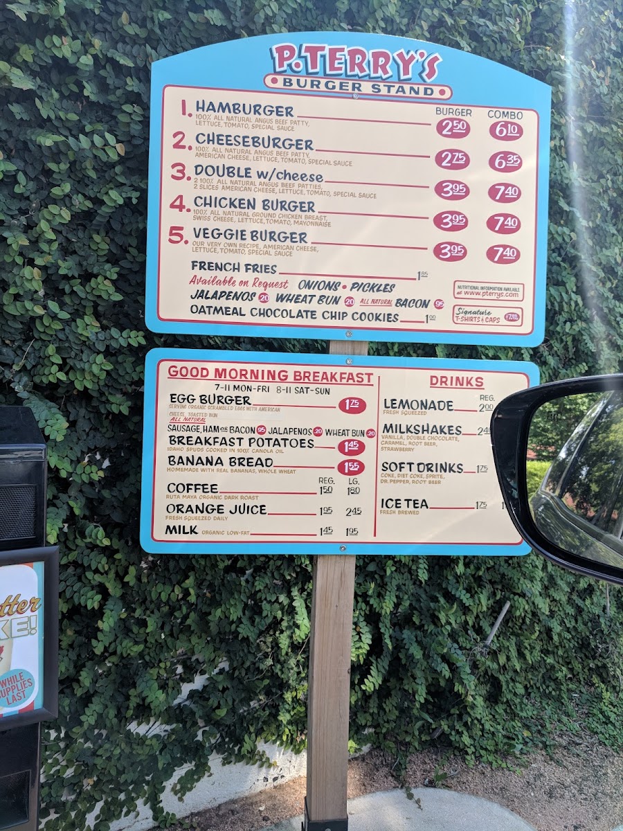 Menu P. Terry's Burger Stand-7