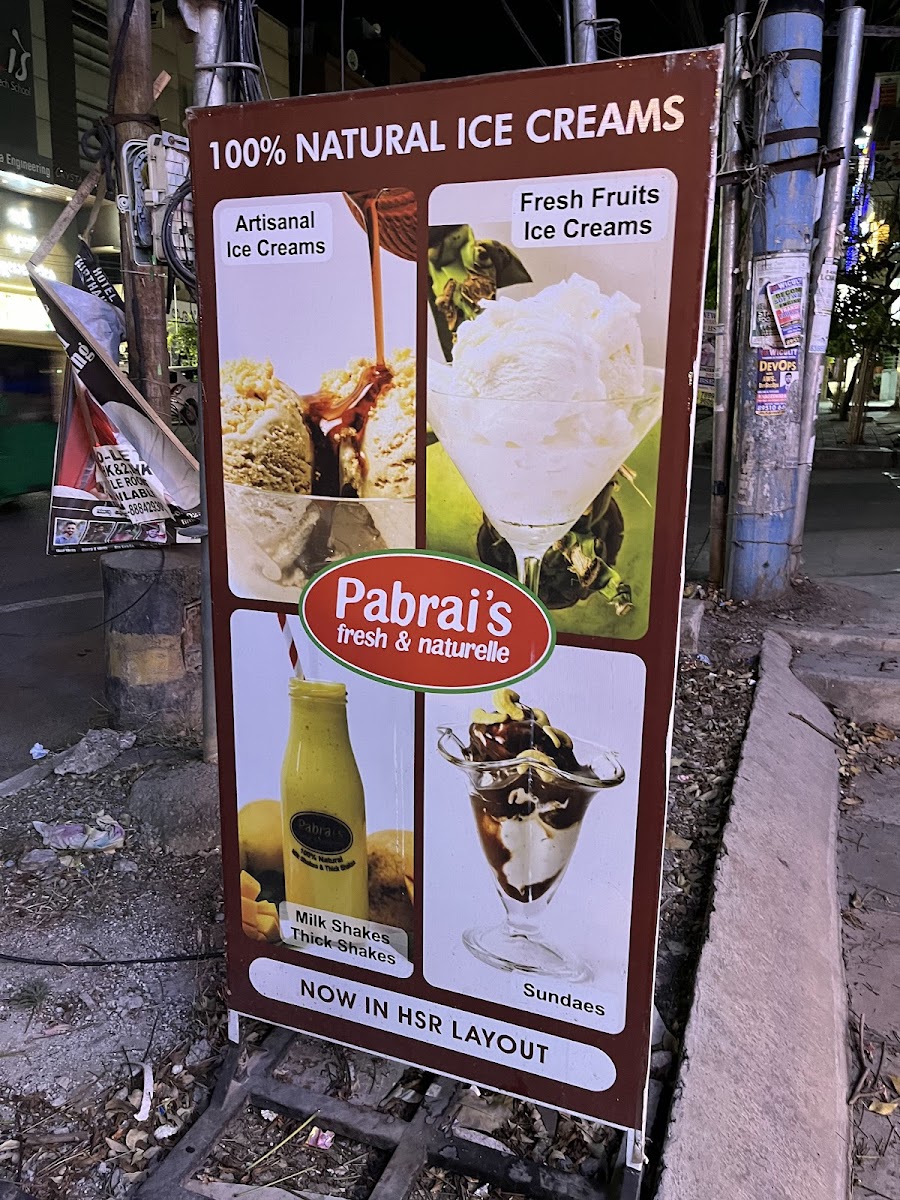 Menu Pabrai's Fresh & Naturelle Ice Cream, Hsr Layout, Bangalore-10