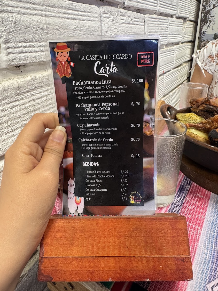 Menu Pachamancas La Casita De Ricardo-1