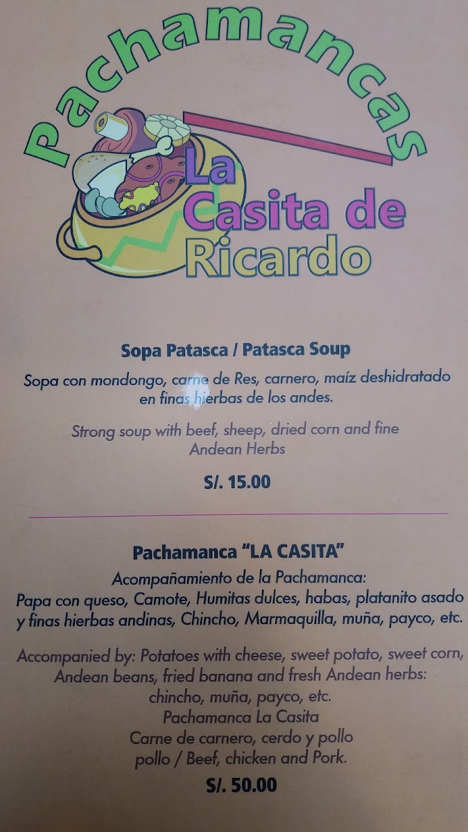 Menu Pachamancas La Casita De Ricardo-6