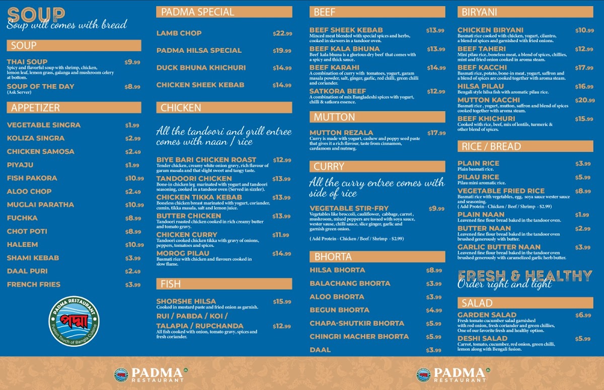 Menu Padma Restaurant-1