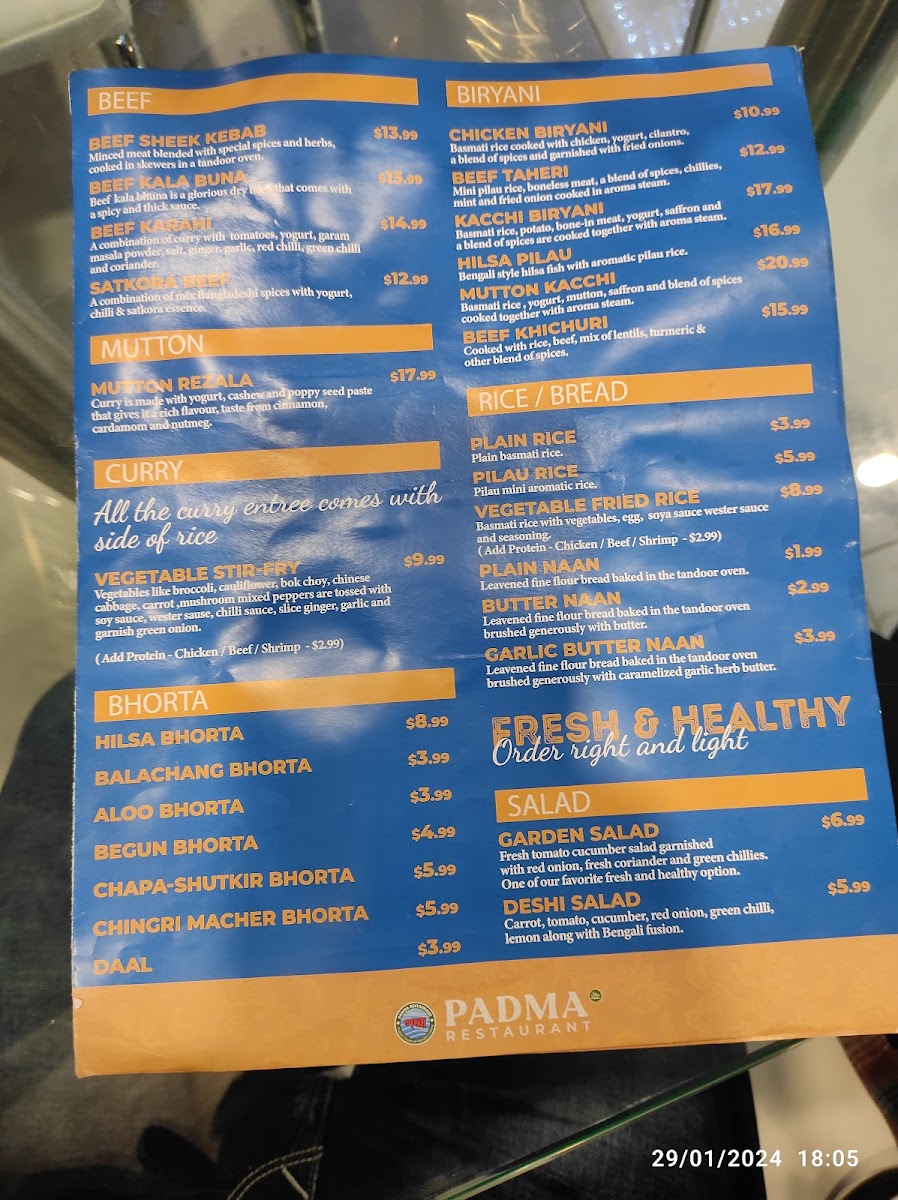 Menu Padma Restaurant-8