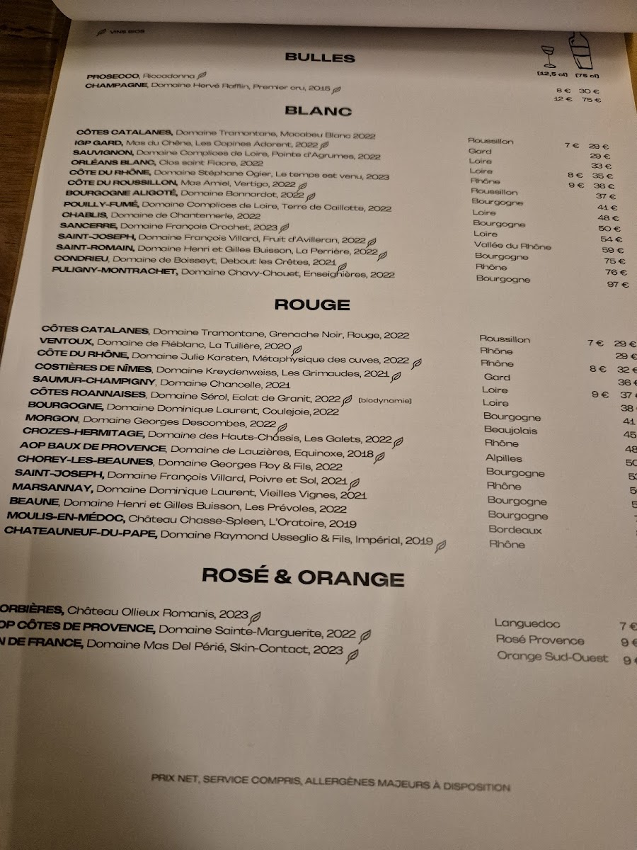 Menu Pagaille - Restaurant- Paris 18-10