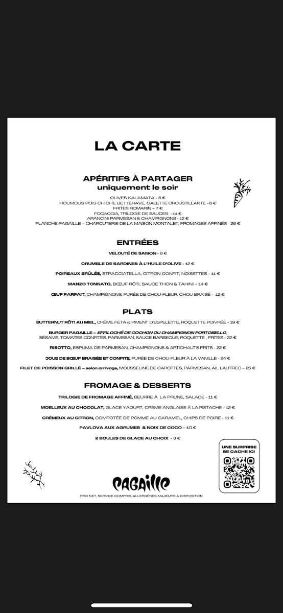 Menu Pagaille - Restaurant- Paris 18-2