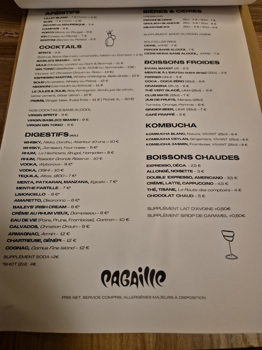 Menu Pagaille - Restaurant- Paris 18-7