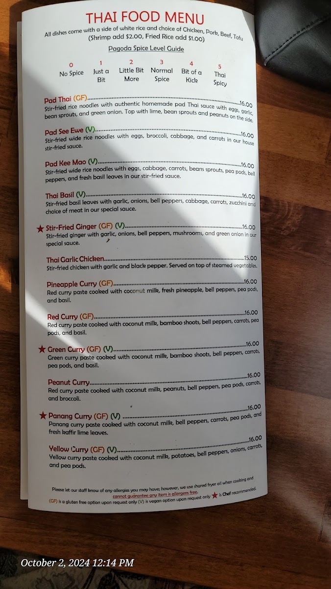 Menu Pagoda Chinese & Thai & Restaurant-8