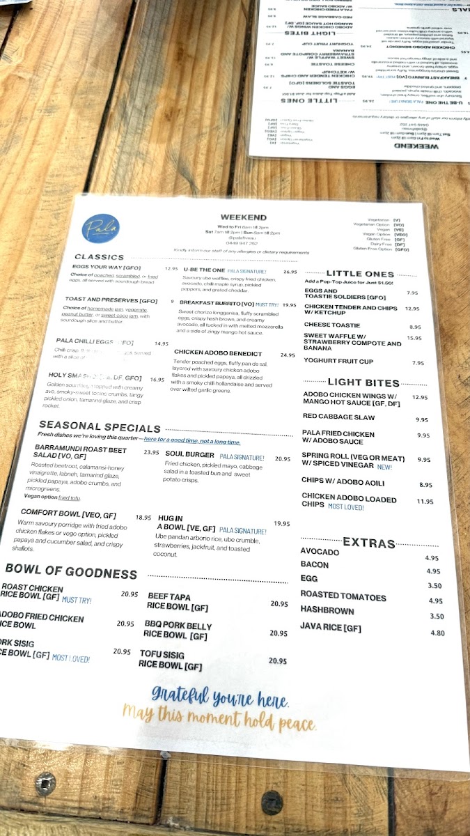 Menu Pala5-8