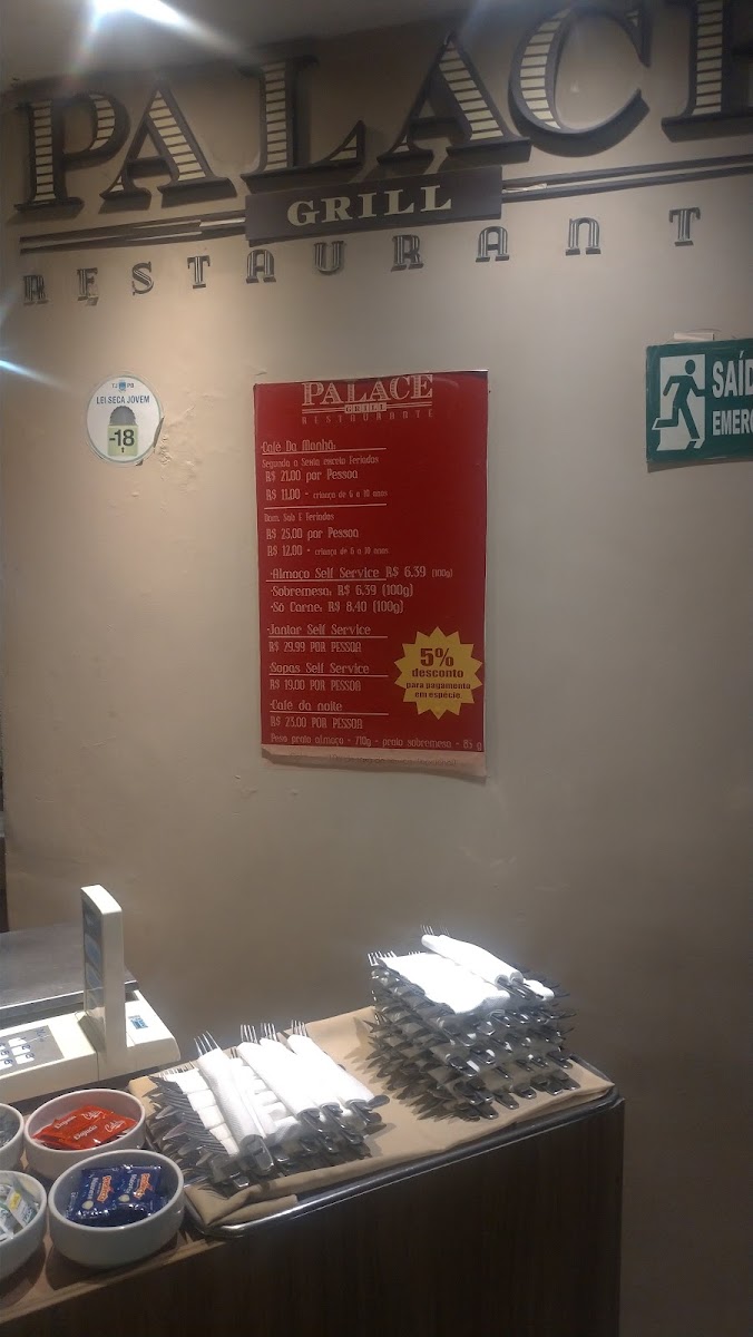Menu Palace Grill Restaurante-5