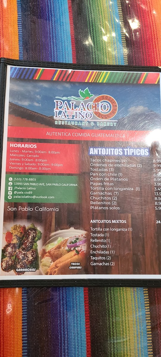 Menu Palacio Latino Restaurant & Bakery-3