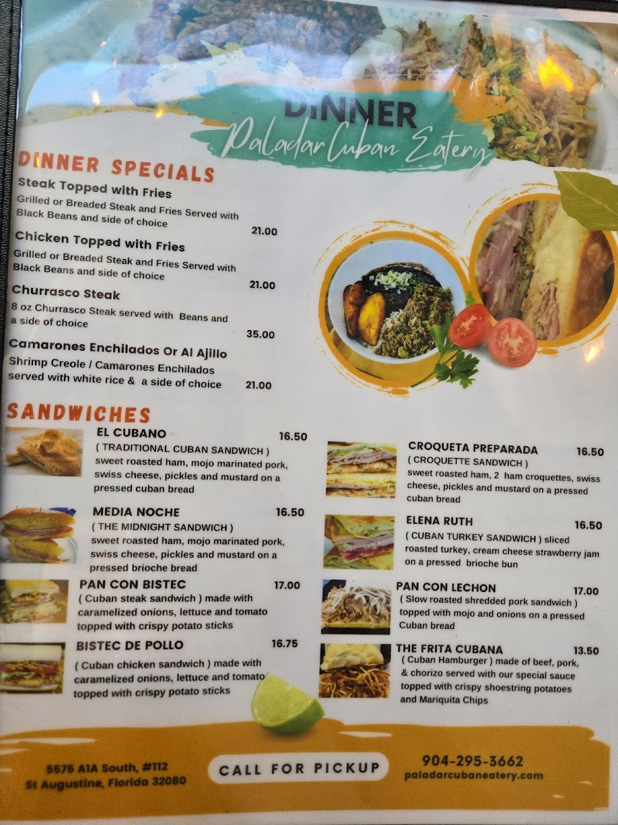 Menu Paladar Cuban Eatery & Bakery-1