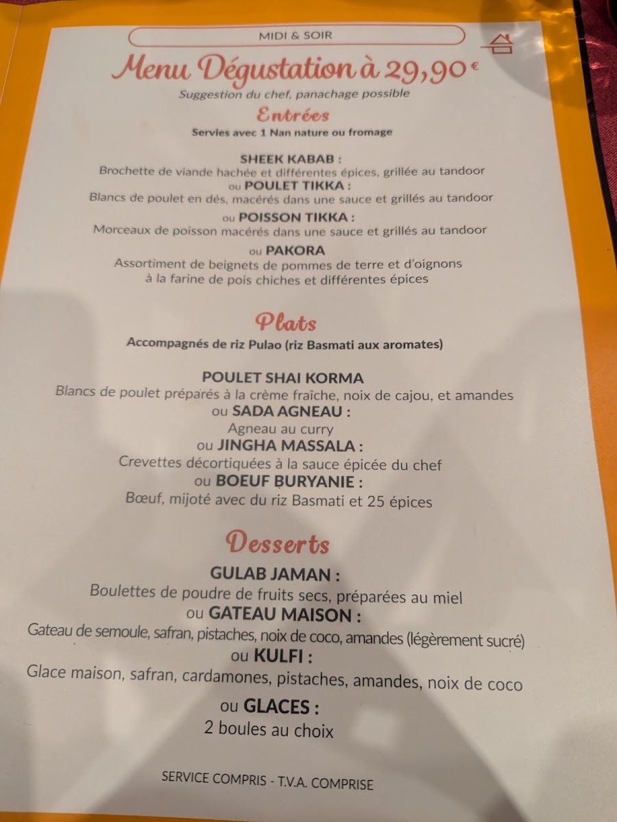 Menu Palais De Jaipur-1