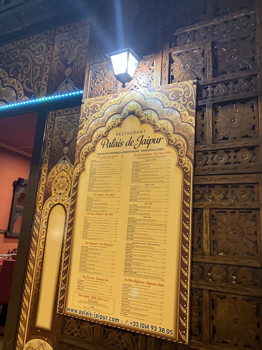 Menu Palais De Jaipur-2