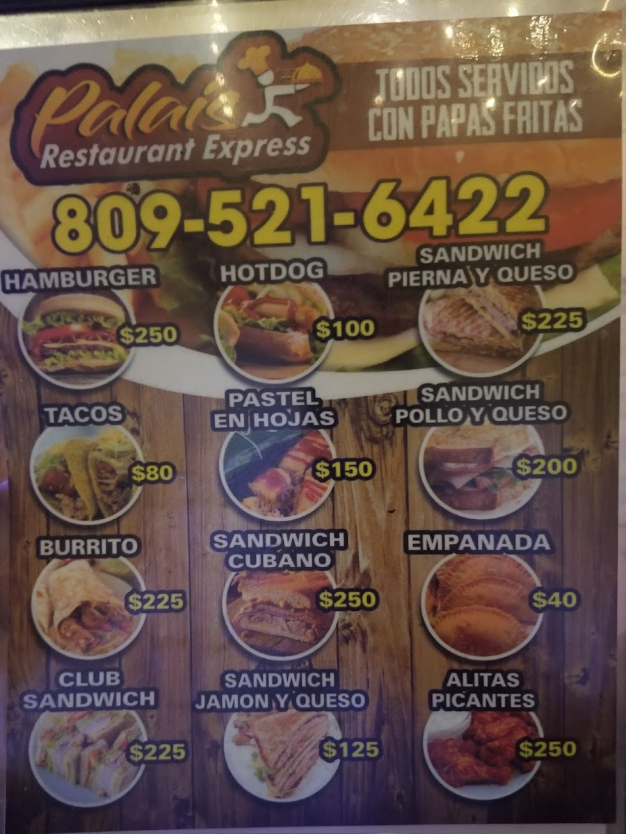 Menu Palais Restaurant Express-1