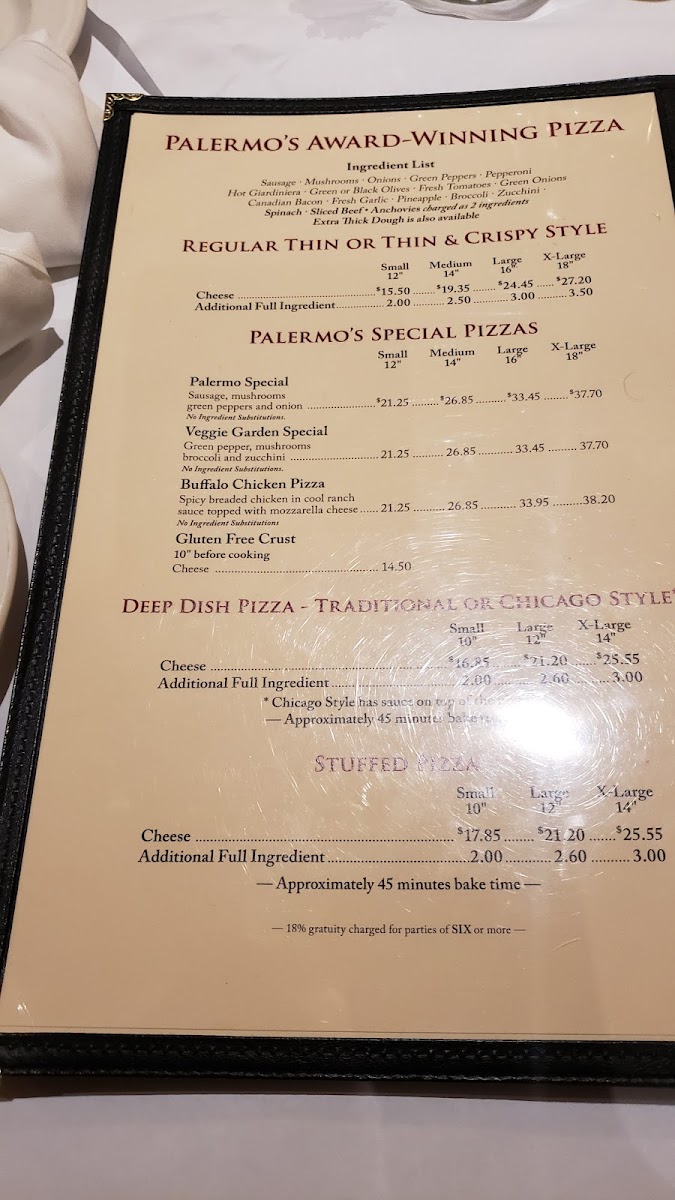 Menu Palermo's 95Th Italian Cuisine-5