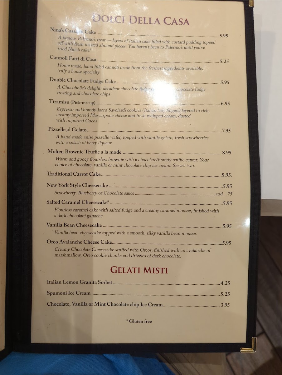 Menu Palermo's 95Th Italian Cuisine-8