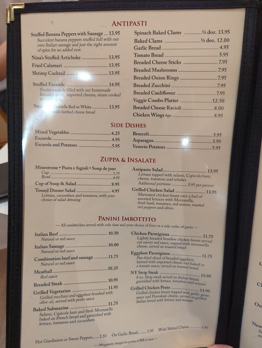 Menu Palermo's 95Th Italian Cuisine-9