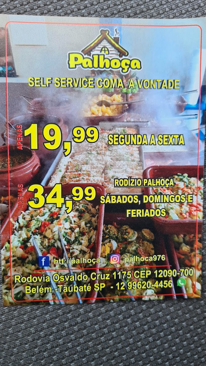 Menu Palhoça Self-Service À Vontade-1