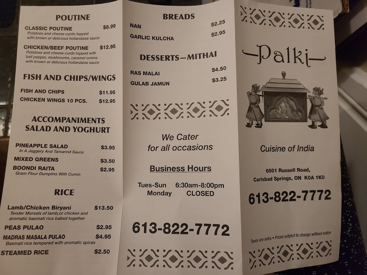 Menu Palki Cuisine Of India-7