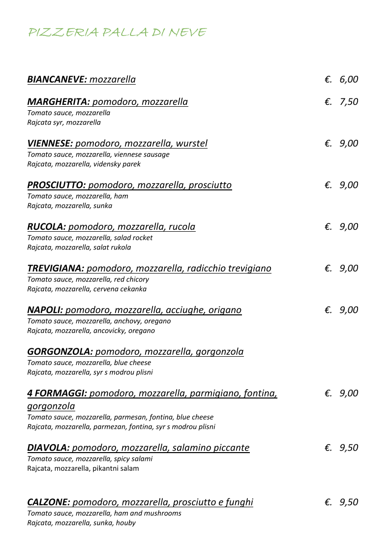 Menu Palla Di Neve-1