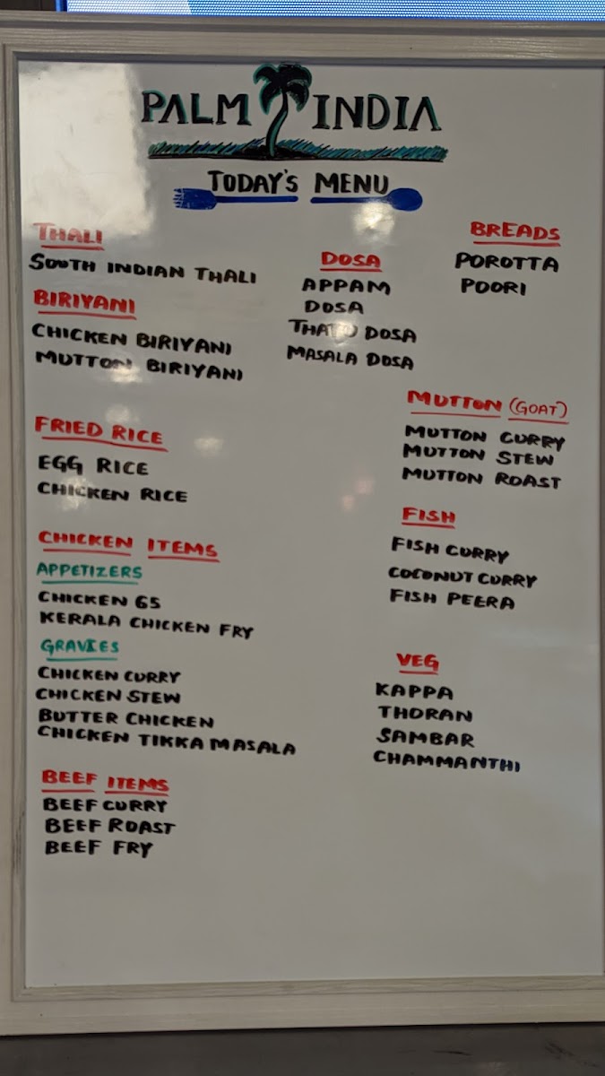 Menu Palm India Restaurant-4