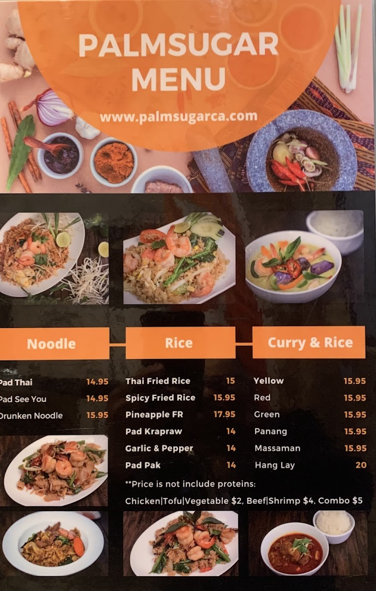 Menu Palmsugar Thai To-Go (Inglewood)-3