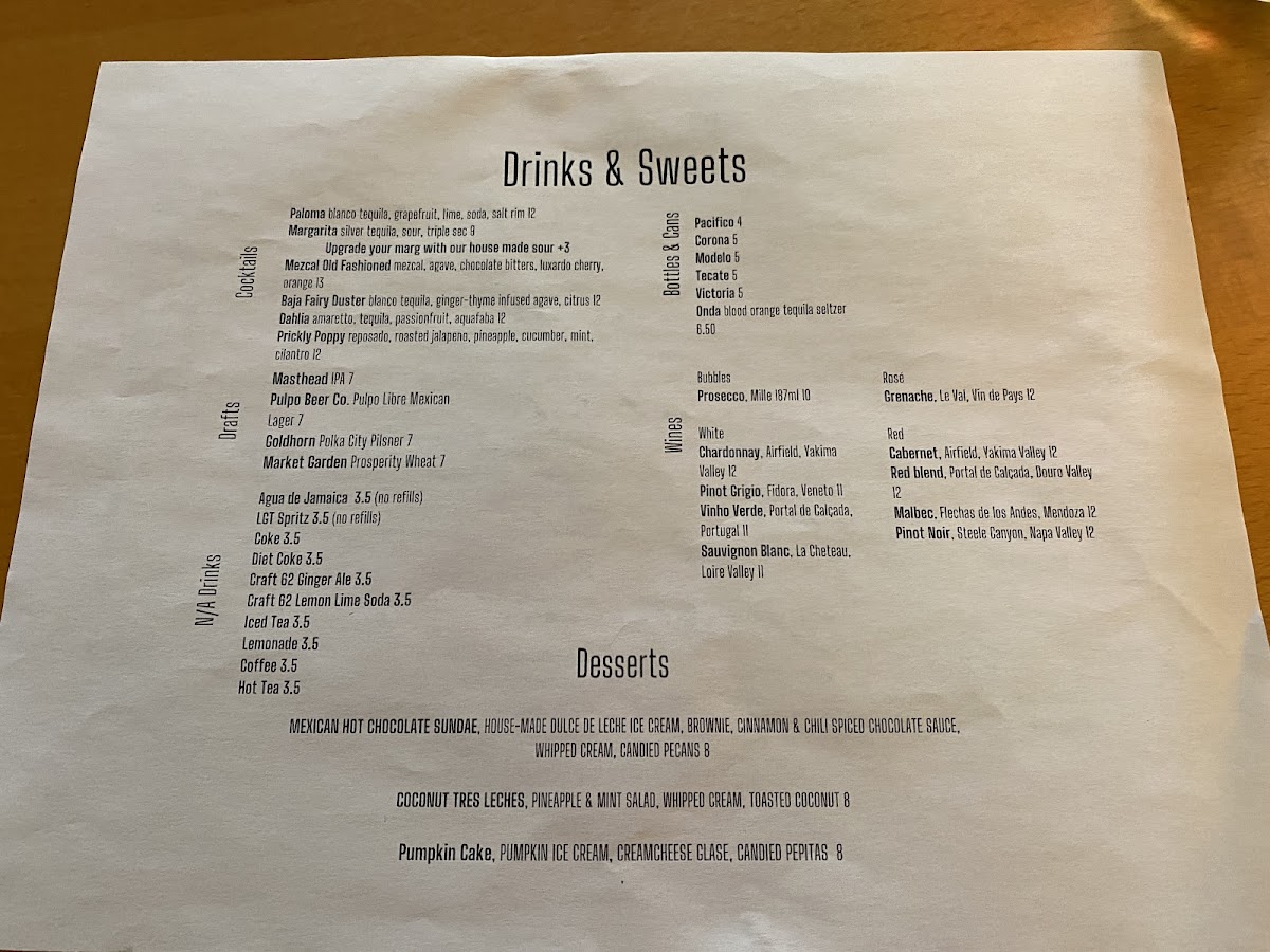 Menu Paloma-9