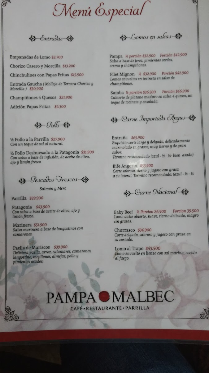 Menu Pampa Malbec Restaurantes Argentinos-2