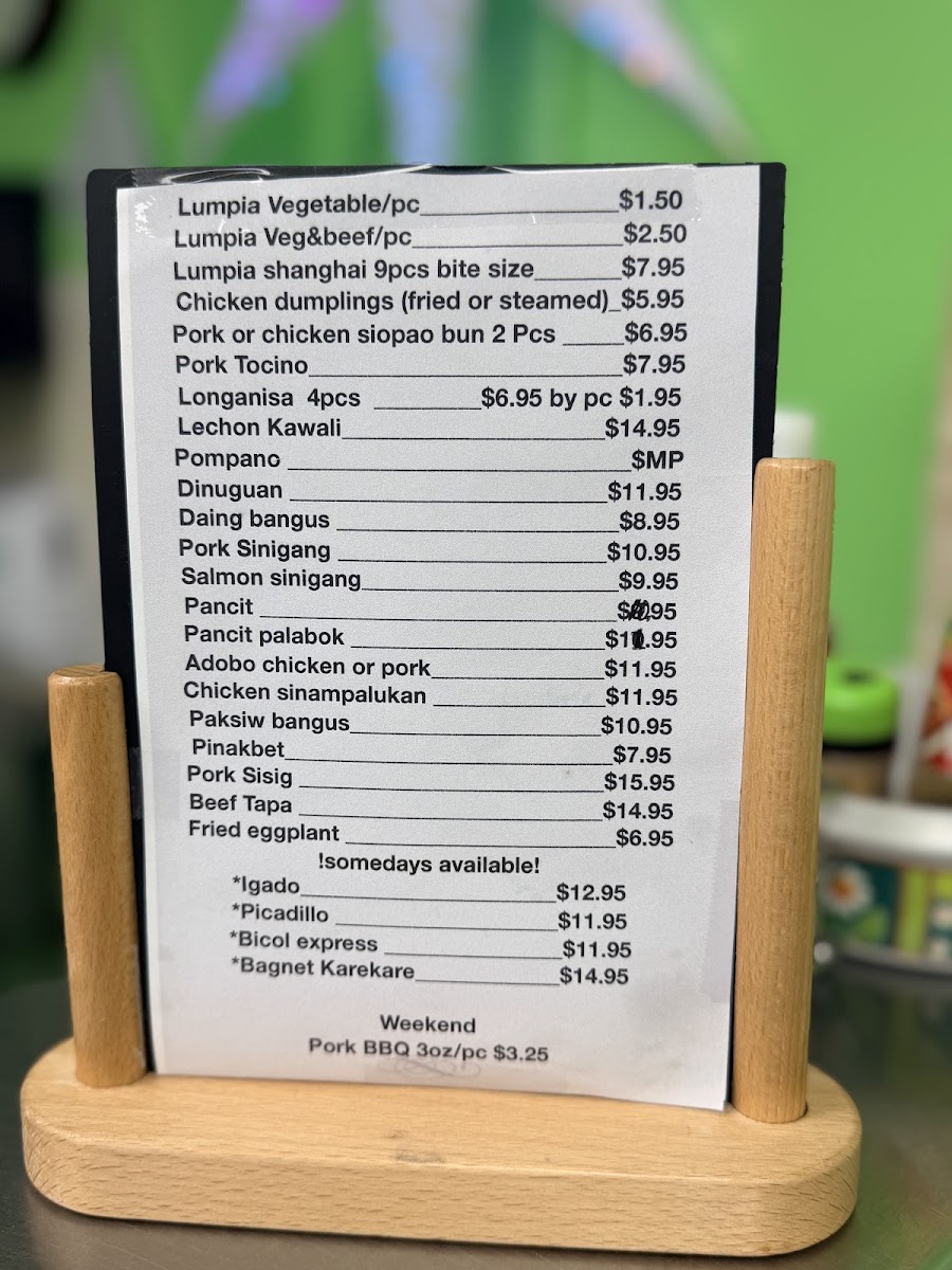 Menu Pampanguena Food Take Out And Oriental Grocery-1