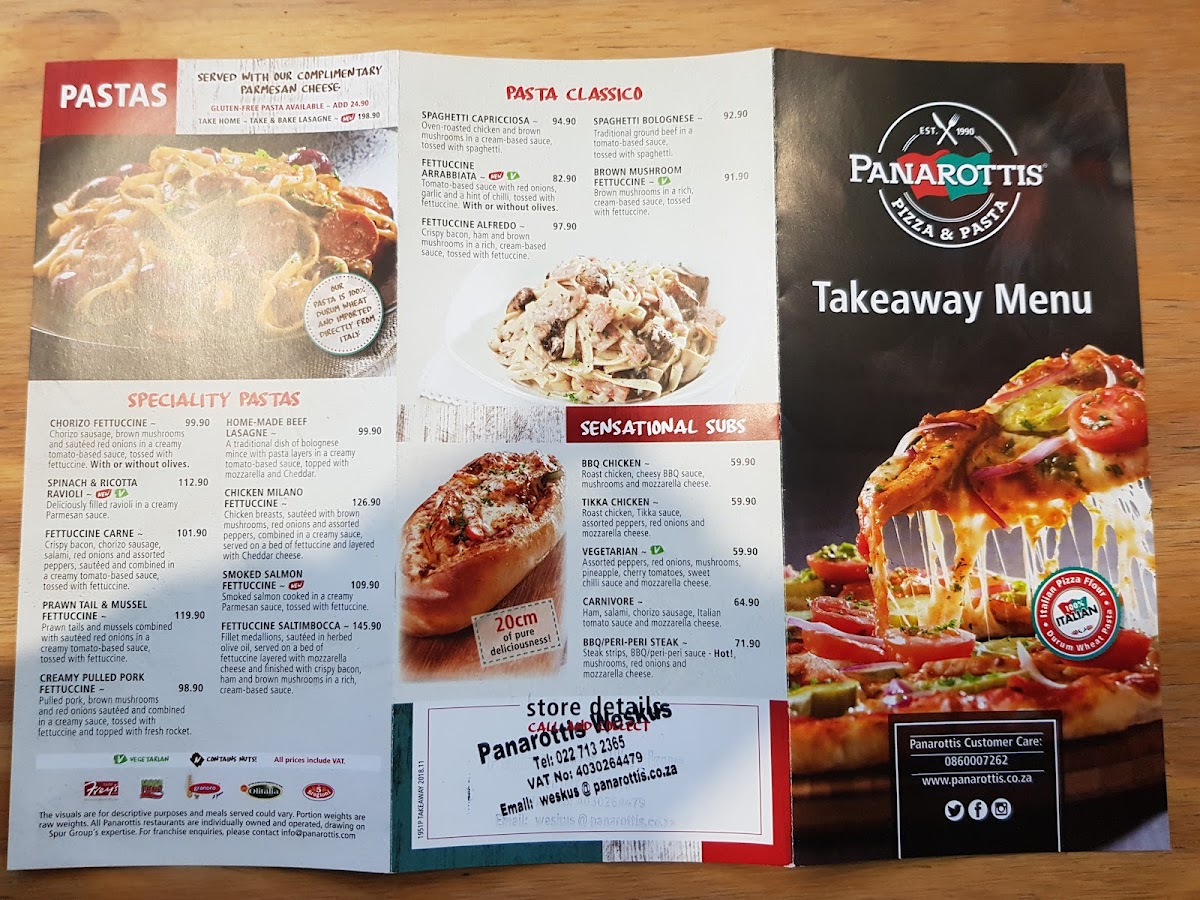 Menu Panarottis Weskus Mall-1