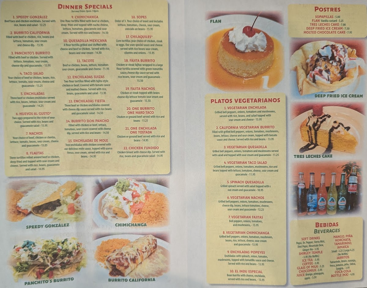 Menu Panchito's Mexican Grill-2
