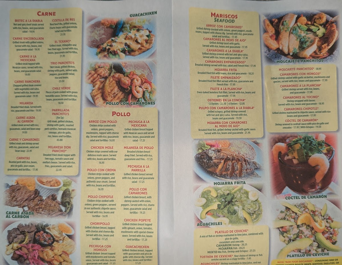 Menu Panchito's Mexican Grill-4