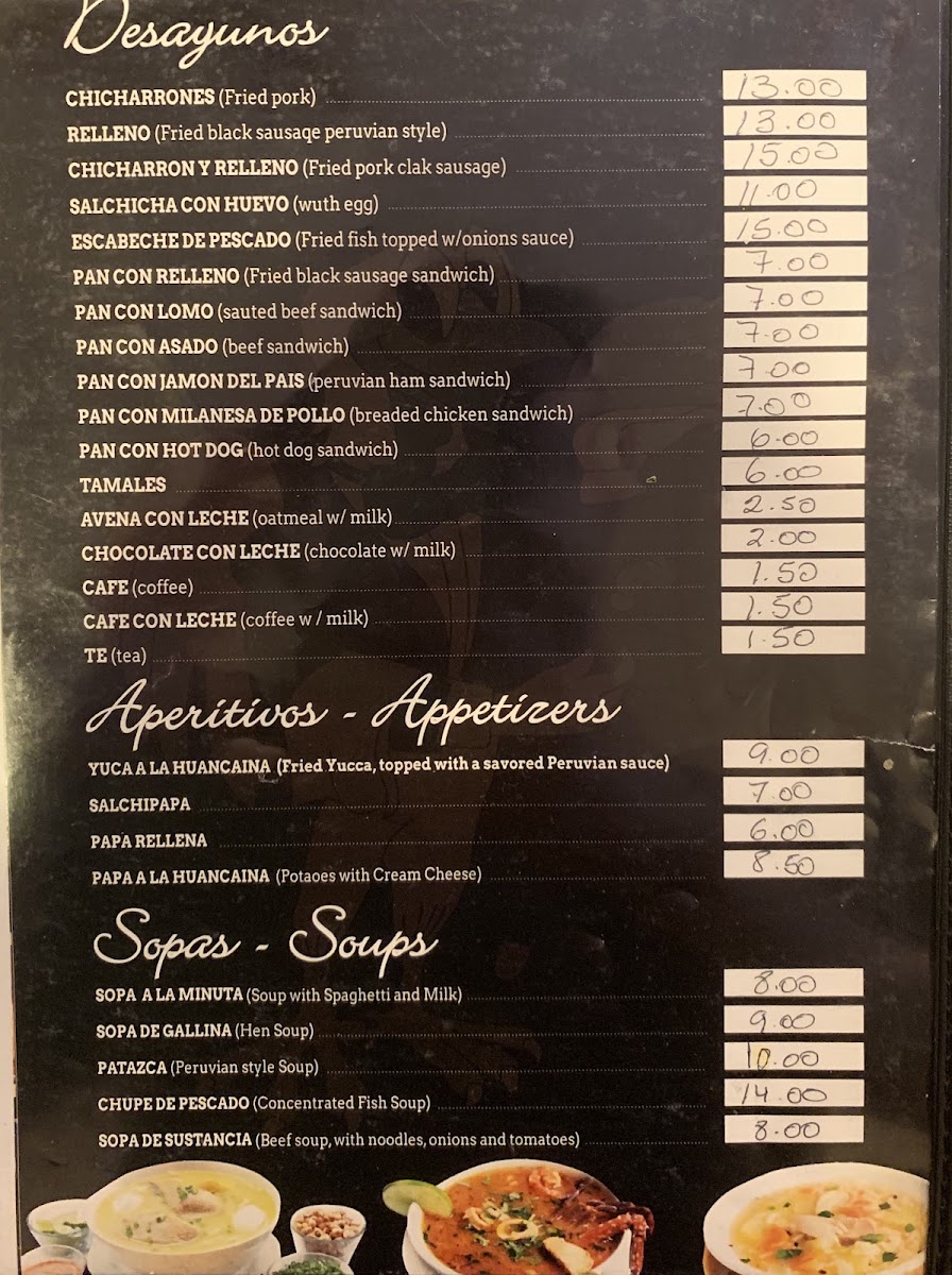 Menu Panchito's Restaurant-4