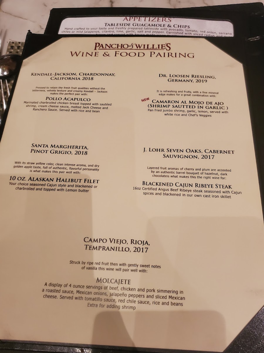 Menu Pancho & Willie's-8
