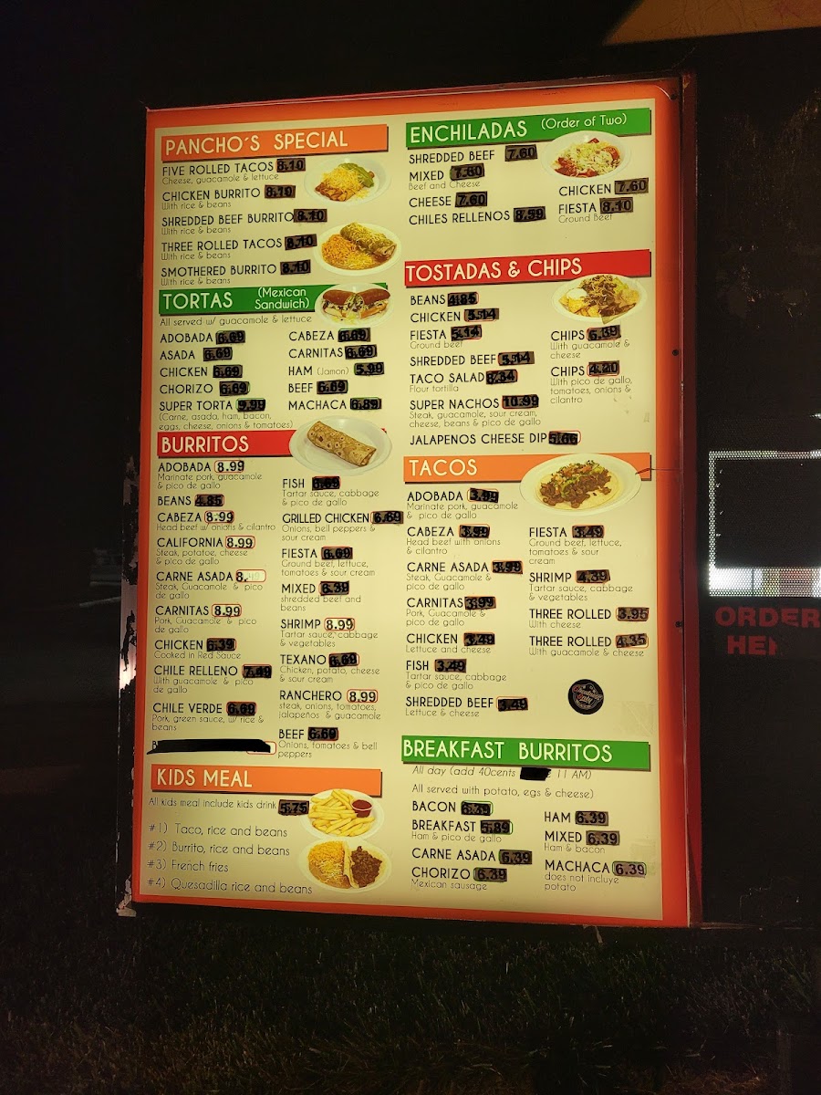 Menu Pancho's Mexican Food-5