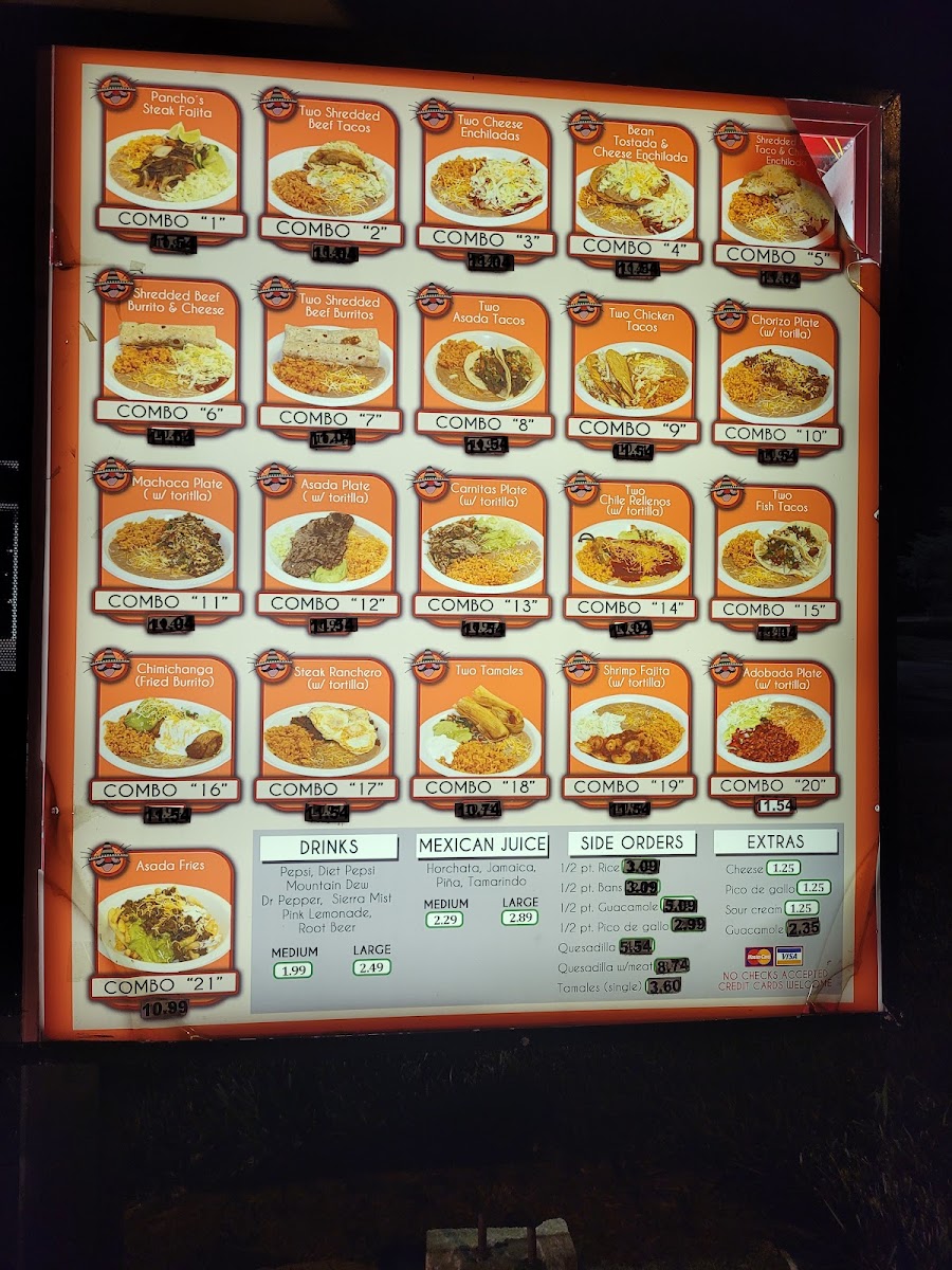 Menu Pancho's Mexican Food-9