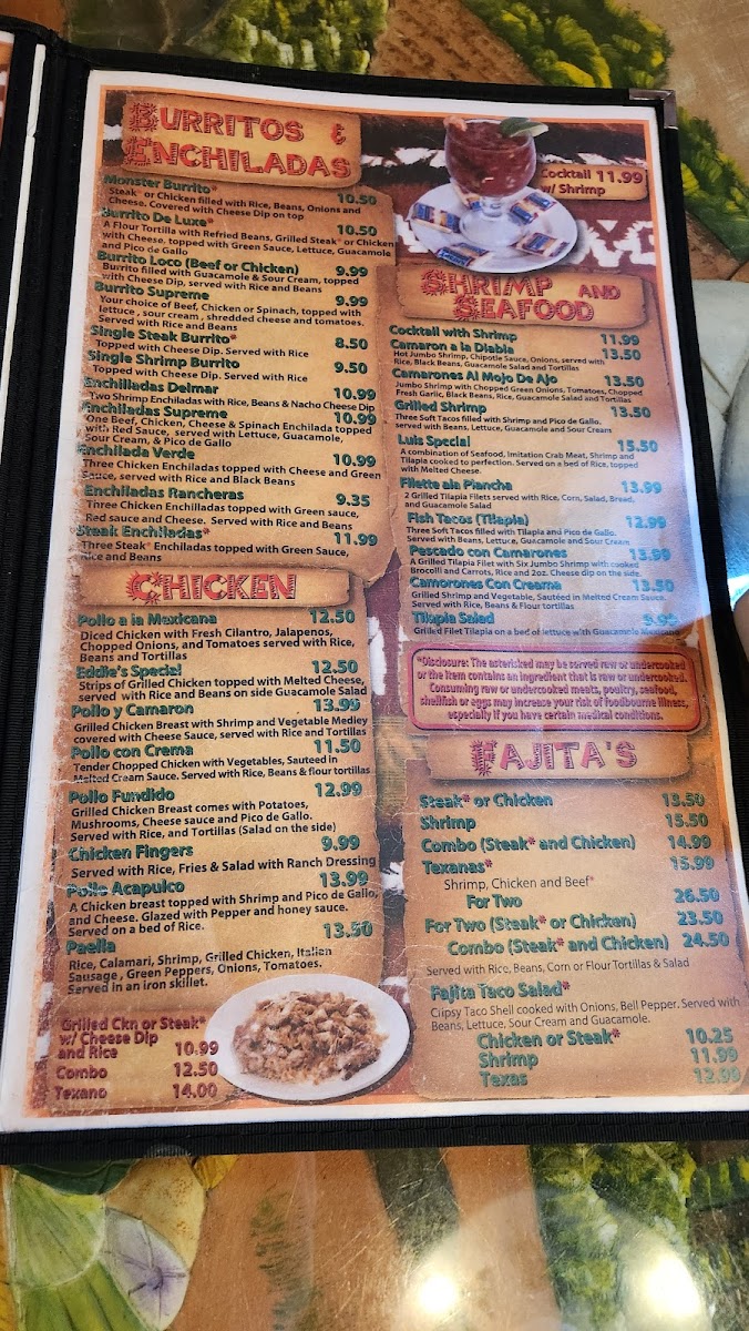 Menu Pancho's Méxican Grill-5