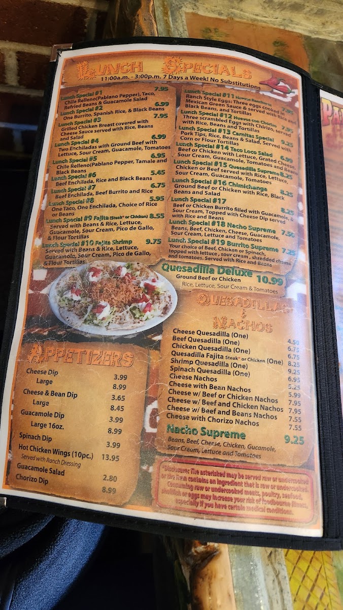 Menu Pancho's Méxican Grill-7