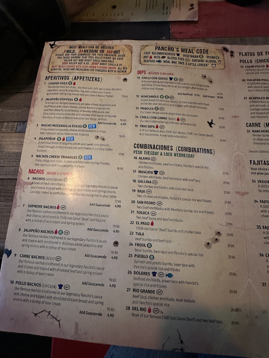Menu Pancho's Mexican Villa Restaurant - East Vic Park-3