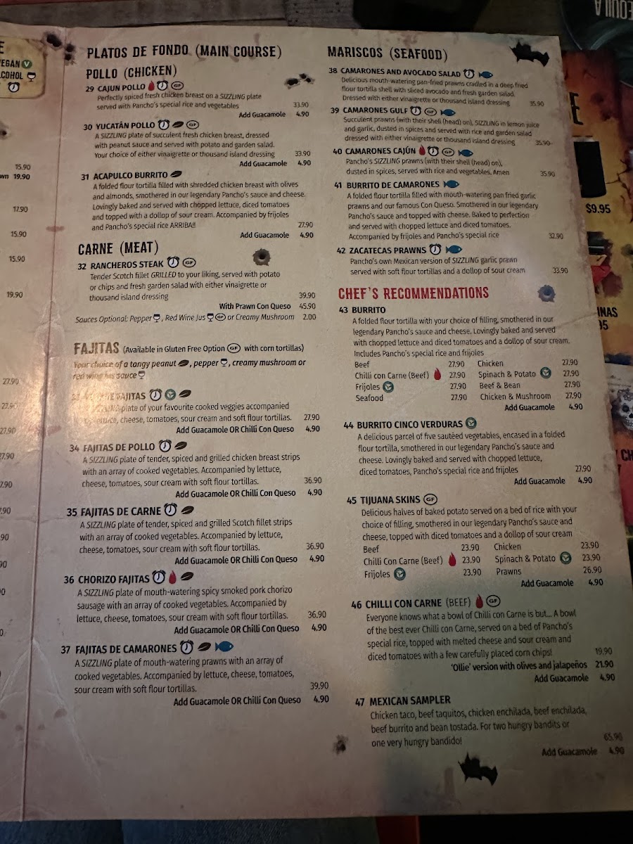Menu Pancho's Mexican Villa Restaurant - East Vic Park-6