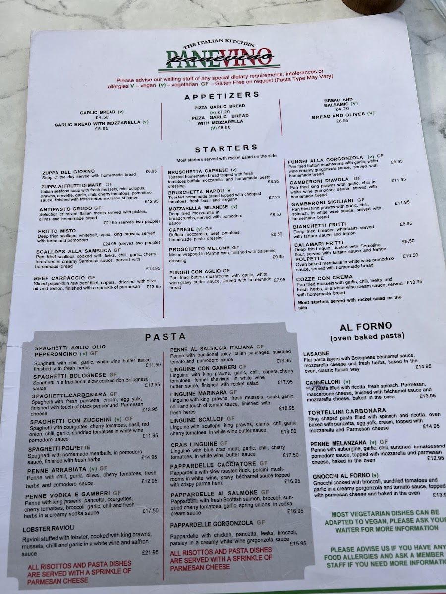 Menu Panevino Italian Restaurant-7