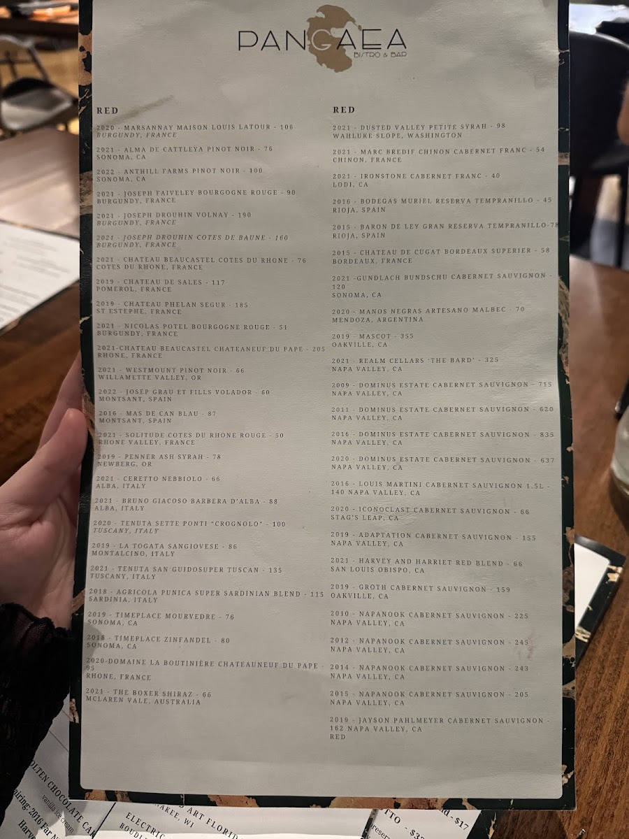 Menu Pangaea Bistro & Bar-9