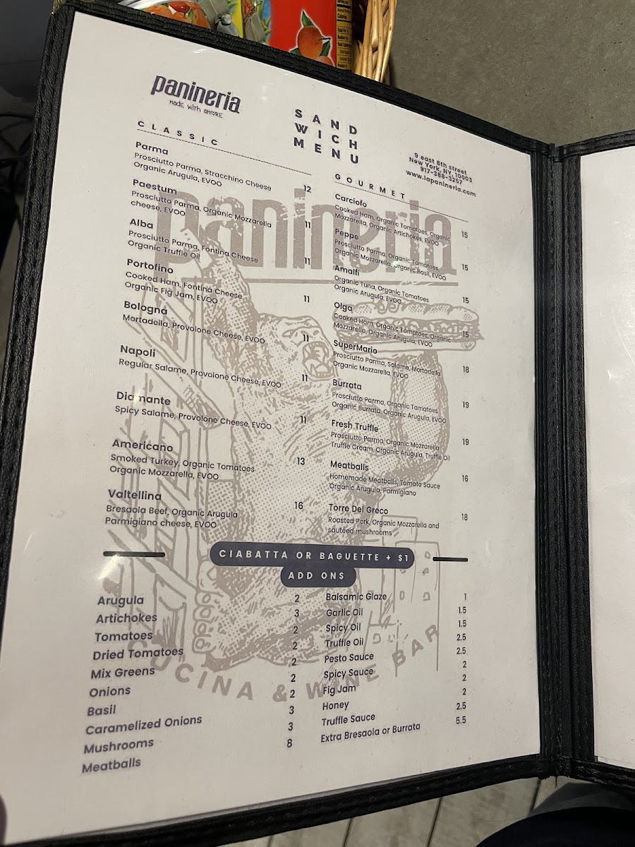 Menu Panineria Nyc-10