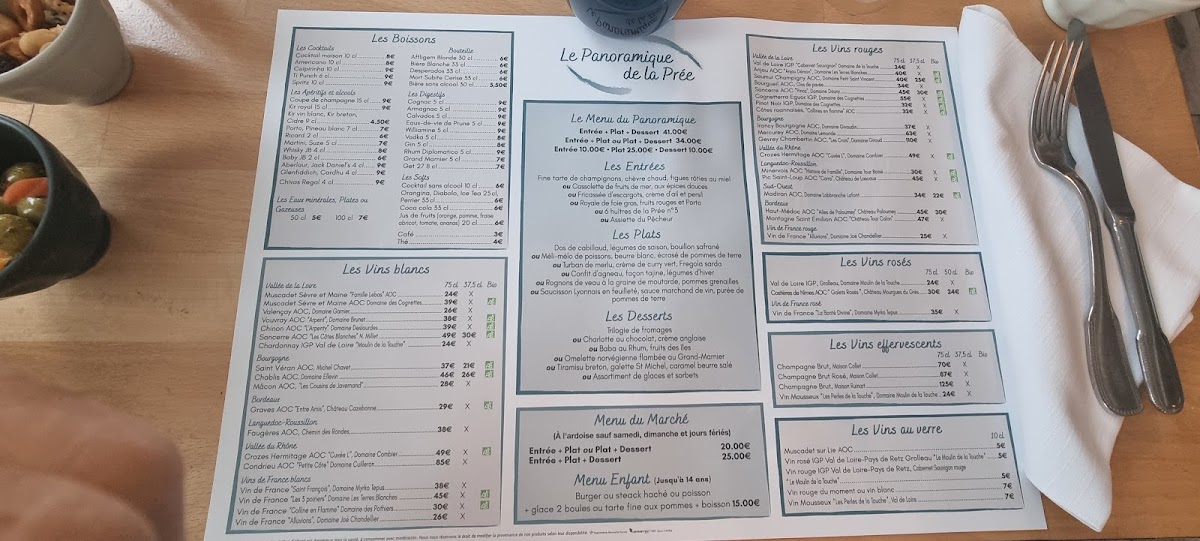 Menu Panoramique De La Prée-2