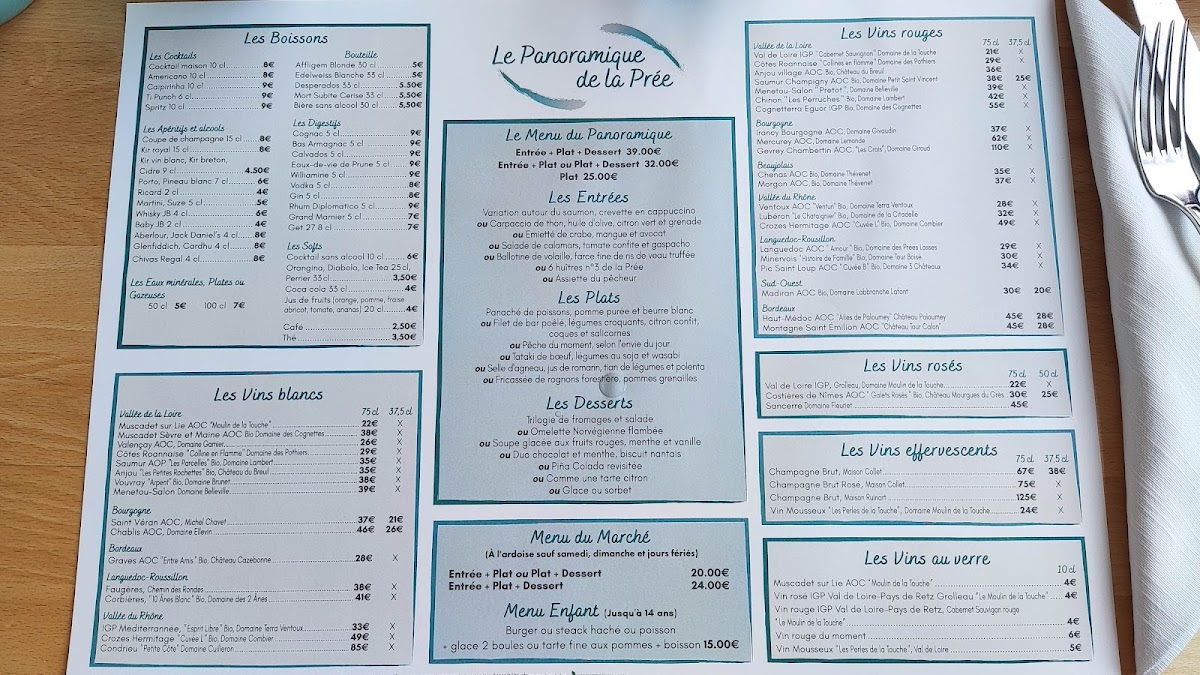 Menu Panoramique De La Prée-3