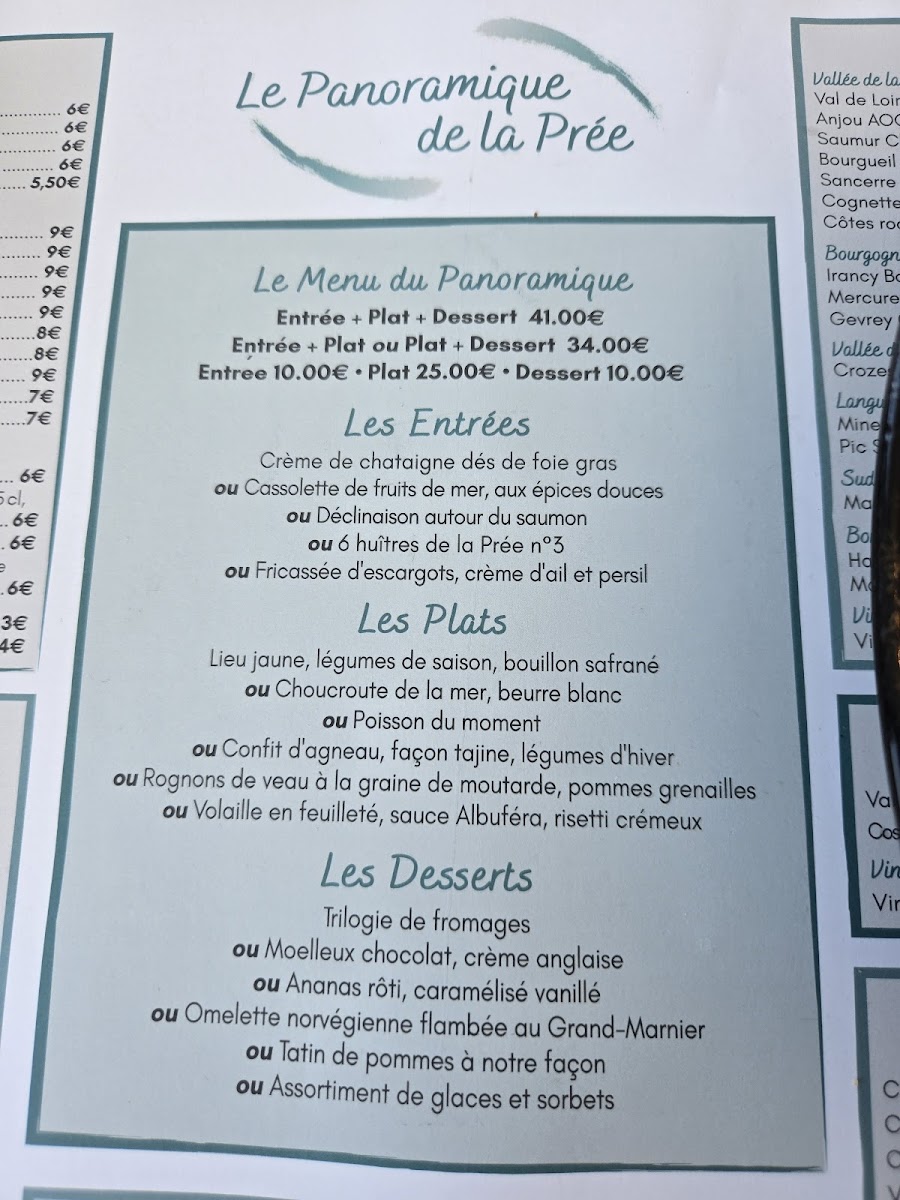 Menu Panoramique De La Prée-4