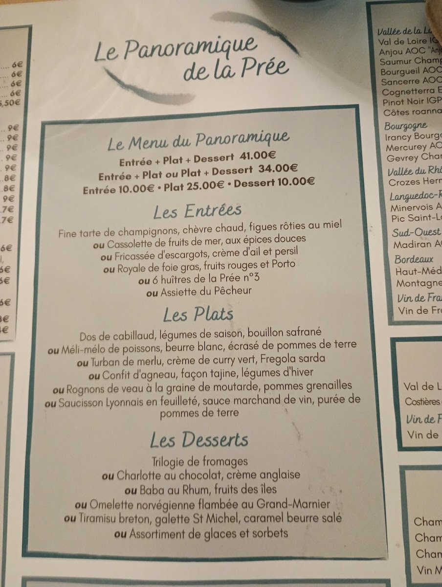 Menu Panoramique De La Prée-6