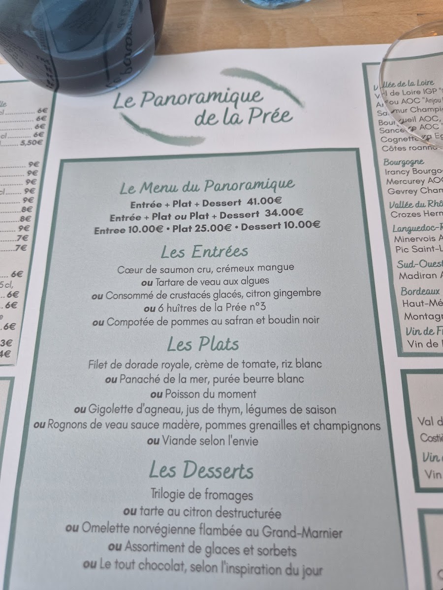 Menu Panoramique De La Prée-8